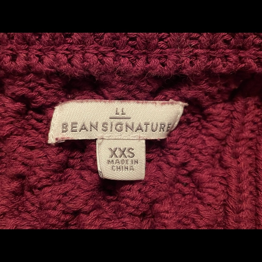 LL Bean Women's Signature Cotton Fisherman Tunic Sweater, Colorblock XXS - Picture 4 of 5